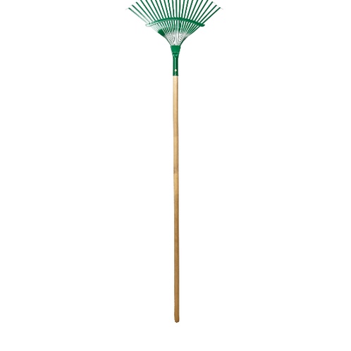 good.tools-Tree O คราดเหล็ก22ฟันพร้อมด้ามไม้ รุ่น TL3105 ขนาด20ซม สีเขียว ถูกจริงไม่จกตา