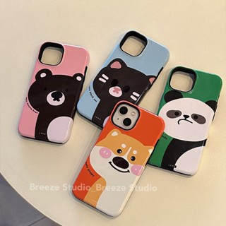 เคสโทรศัพท์มือถือ กันกระแทก ลายการ์ตูนหมี ลูกสุนัขน่ารัก สําหรับ Iphone 15promax 13 12 11 xs 14 15Pro