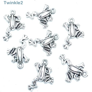 Twinkle จี้รูปกบโบราณ โลหะผสมเงิน 0.94*0.66 นิ้ว สําหรับทําเครื่องประดับ ต่างหู 100 ชิ้น