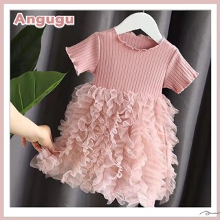 Angugu ใหม่ ชุดเดรสเจ้าหญิงน่ารัก แฟชั่นฤดูร้อน สีชมพู สําหรับเด็กผู้หญิง 9 เดือน ถึง 12 เดือน ถึง 1 ถึง 7 ปี 2023