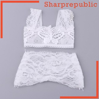 [Sharprepublic] ชุดชั้นในลูกไม้ สีขาว 1/4 สําหรับตุ๊กตา BJD
