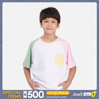 WRANGLER KIDS เสื้อยืดแขนสั้นเด็กผู้ชาย คอลเลคชั่น ICY PASTEL ทรง REGULAR รุ่น WK S323BTSSN10 คละสี แรงเลอร์ เสื้อยืดแขนสั้น เสื้อผ้า เสื้อผ้าเด็กผู้ชาย