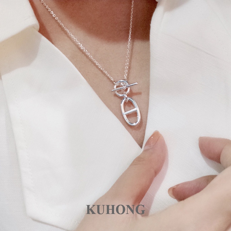 Kuhong สร้อยคอโลหะหนัก สไตล์พังก์ เทรนด์แฟชั่น