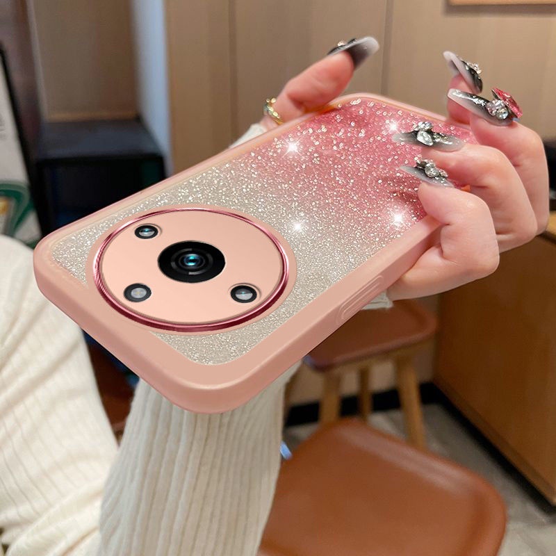 เคสโทรศัพท์มือถือ ซิลิโคนนิ่ม ใส กันรอยเลนส์กล้อง ลายกลิตเตอร์ สําหรับ Oppo Realme 11 4G 5G 11 Pro Plus 10pro 9i