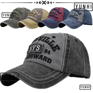 Yunhi หมวกเบสบอล ผ้ายีน ปักลายตัวอักษร สไตล์ฮิปฮอป แฟชั่นฤดู…