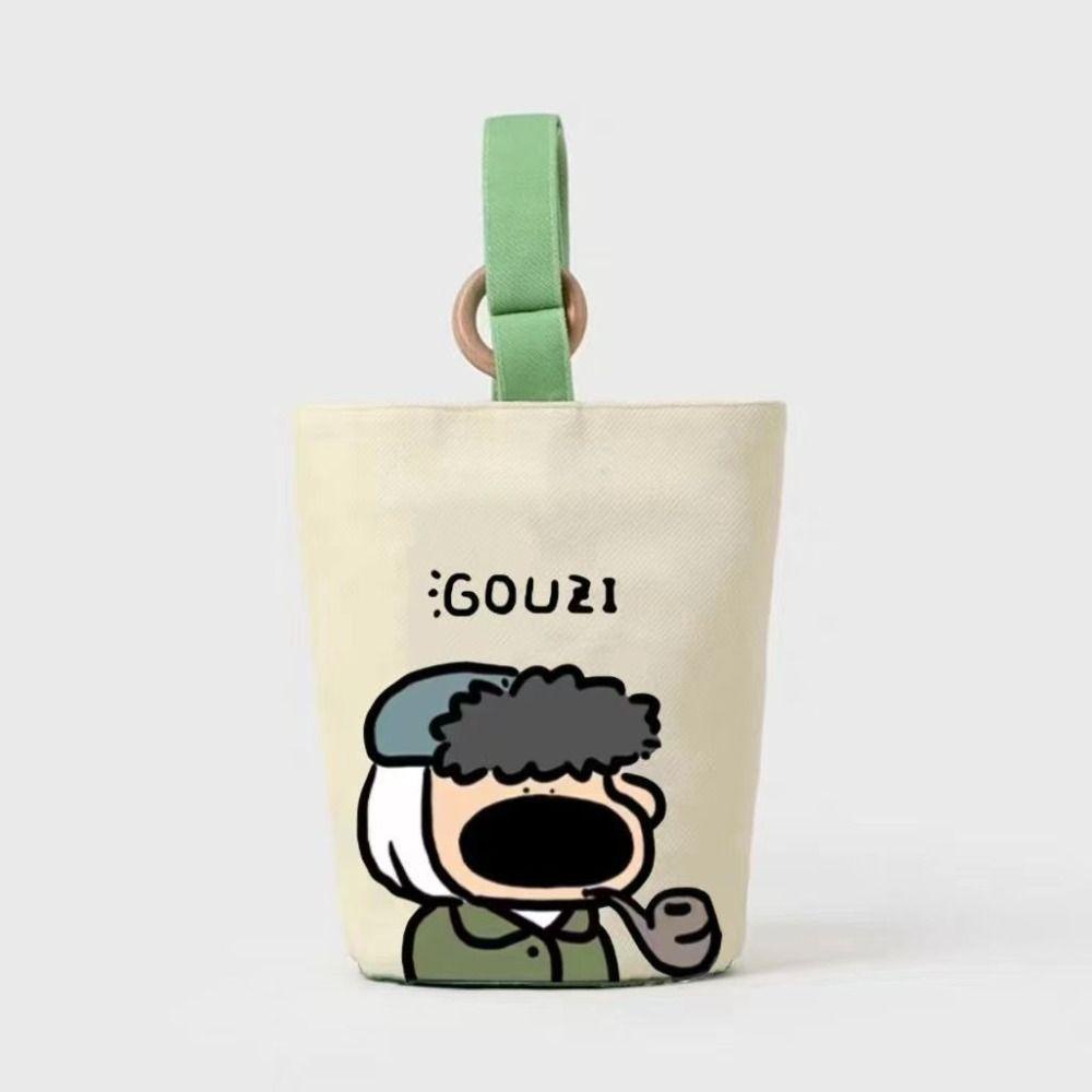 Bliss Canvas Bucket Bag, Letter Print Cartoon Tote Bag, Cute Mommy Bag Cartoon Large Capacity Print Canvas Handbag Girls
