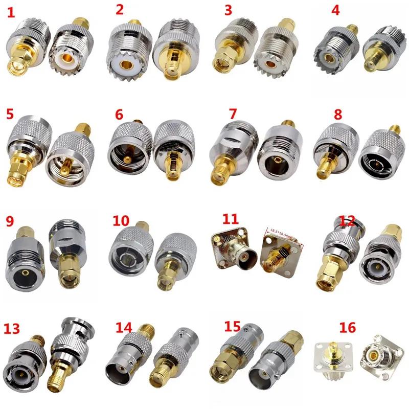 SMA To N BNC UHF PL259 SO239 Connector BNC UHF PL259 SO239 N ประเภท SMA ชายหญิง RF Coax อะแดปเตอร์ F