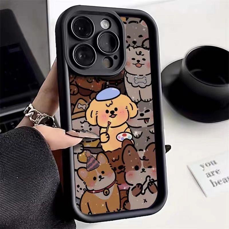 เคสซิลิโคนนิ่ม ลายลูกสุนัข สําหรับ iPhone 15 11 14 Pro Max 13 12 MINI XS X XR 6S 7 8 PLUS SE 2020