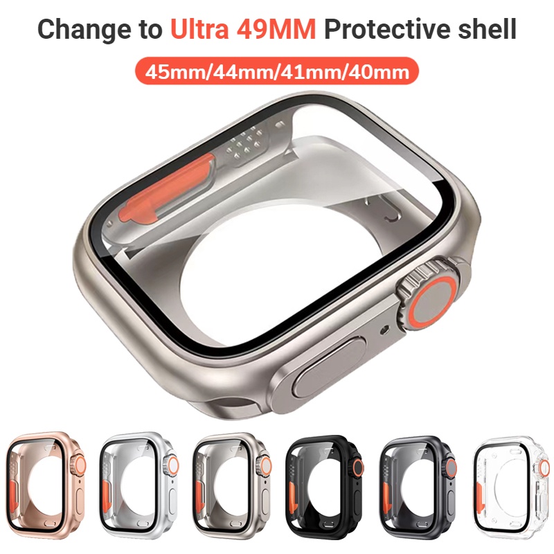 กระจกนิรภัย และฟิล์มกันรอยหน้าจอ สําหรับ Apple Watch case series 9 8 7 6 5 4 3 49 มม. iwatch 45 มม. 44 มม. 41 มม. 42 มม. 40 มม.