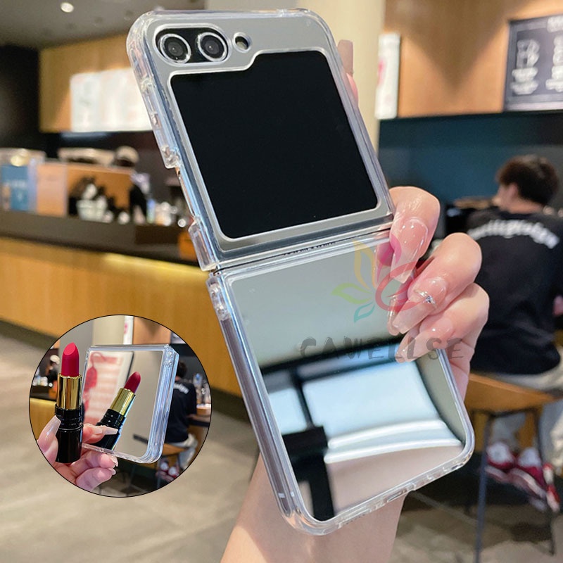 เคสโทรศัพท์มือถือ กันกระแทก ปิดด้านหลัง หรูหรา สไตล์เกาหลี สําหรับ Samsung Galaxy Z Flip 5 Z Flip 4 Z Flip 3 Flip5
