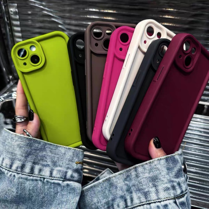 เคสซิลิโคนนิ่ม Case for iPhone 17 16 15 14 11 13 12 Pro Max XR 8 7 Plus X XSMax 17Air ลายมัสตาร์ด สีเขียว กันตก สําหรับ
