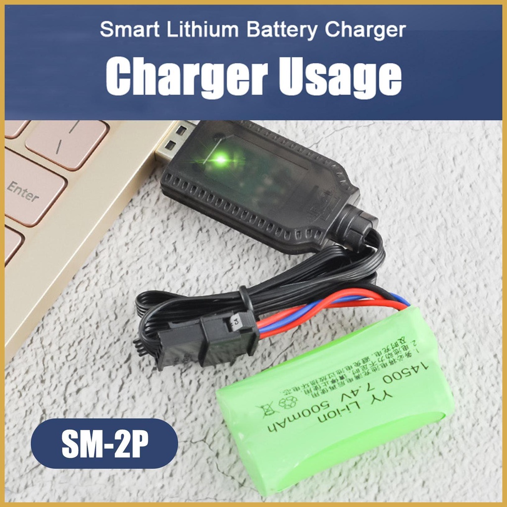 แบตเตอรี่ 7.4V 1000mA Fast Charger RC เครื่องบินแบตเตอรี่ลิเธียม SM-2P SM-3P SM-4P แบตเตอรี่ชาร์จ qi