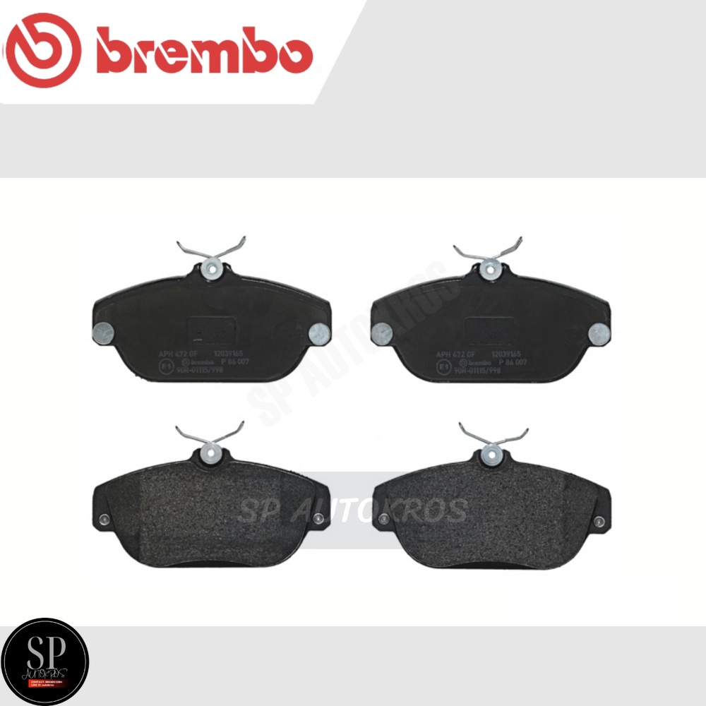 BREMBO ผ้าดิสเบรคหน้า VOLVO 940 90->, S90 I (2.5 2.9), V90 96-98  P86 007B