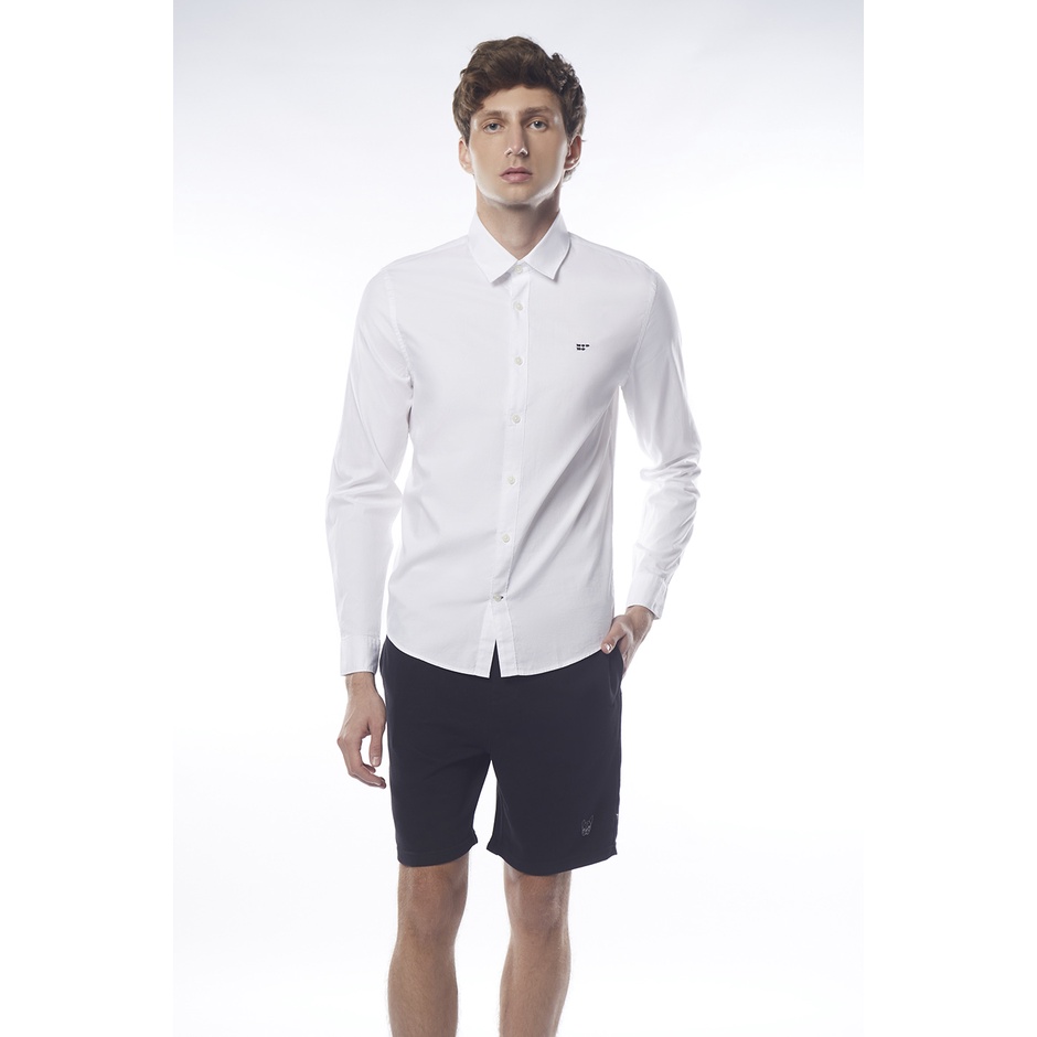 ESP เสื้อเชิ้ตแขนยาวผ้าอ๊อกฟอร์ด ผู้ชาย สีขาว | Oxford Shirt | 03779