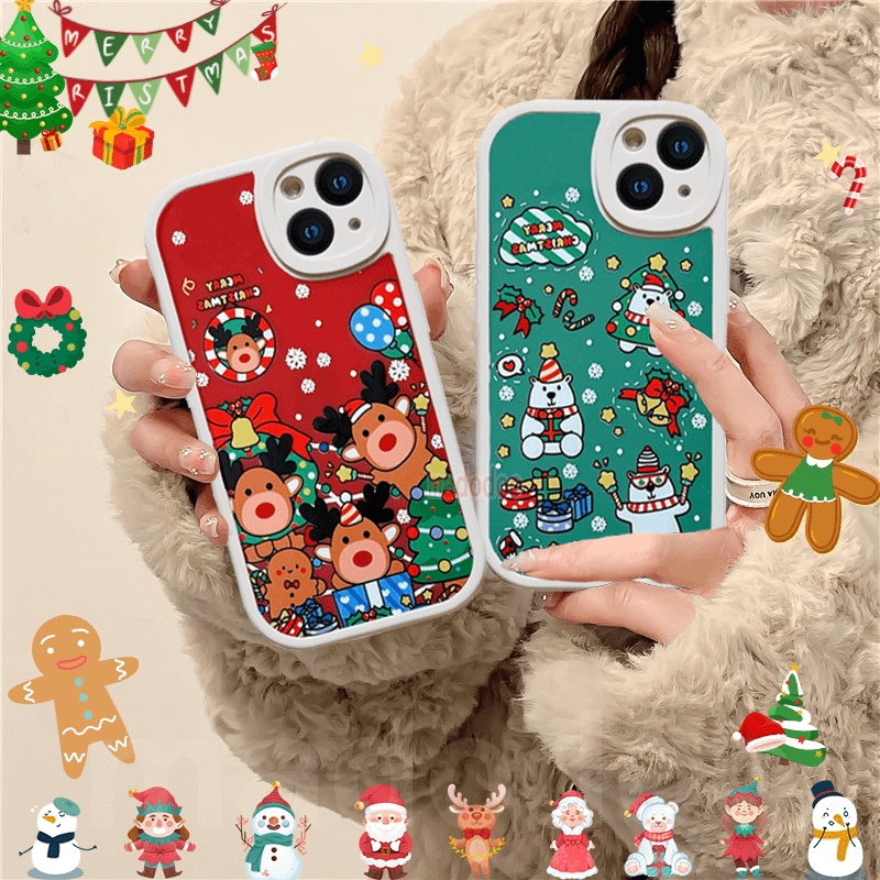 เคสคริสต์มาส OPPO Reno 8T A79 A18 A38 A98 A78 A16 A74 A54 A95 A15 A15S A57 2022 A76 A96 A77 5G A93 A55 A16K A16E A53 A33 A5 A9 2020 A52 A72 A92 A31 A1K A7 A77S A3S A83 A5S A12 A11K F9 F11 elk Bear Ginerbread man Christmas candy cane Phone Case XPN 99
