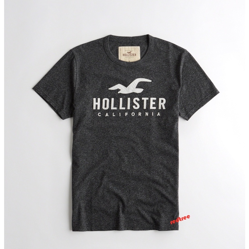 S-5XL [S-5XL]Hollister เสื้อยืด คอกลม ผ้าฝ้าย สําหรับผู้ชาย เสื้อยืดผู้ชาย men t-shirt