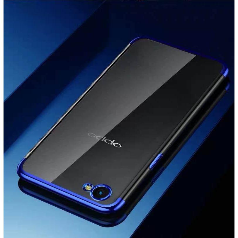 เคส Oppo A9 / A7 / A5 / A5S / A3S / A1K สำหรับออปโป้ ใสขอบสี กันกระแทก นิ่ม