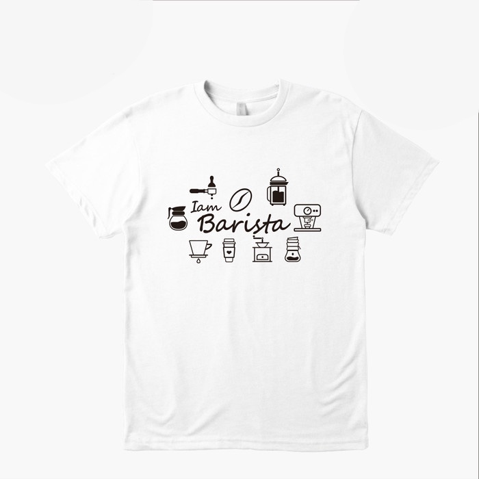 เสื้อยืดพิมพ์ลาย Kopi I Am Barista Kaos Distro  Karimake เสื้อยืดพิมพ์ลาย S-5XL