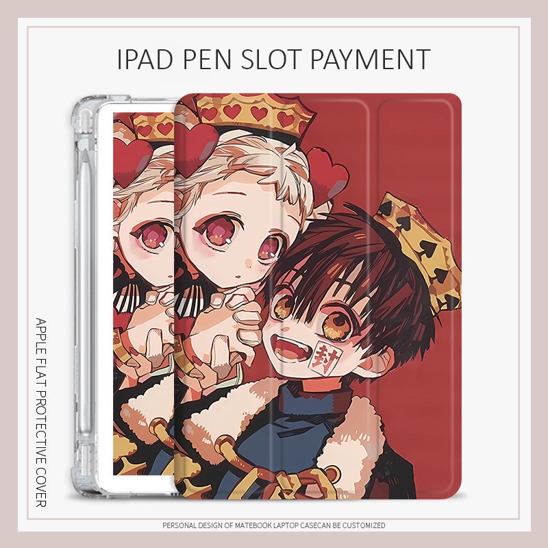 เคส ลายฮานาโกะคุง พร้อมช่องใส่ปากกา สําหรับ ipad mini 4 5 6 air 1 2 3 4 5 ipad gen10 2022 pro11 ipad 10.2 gen 7 8 9 air7 gen11 mini7