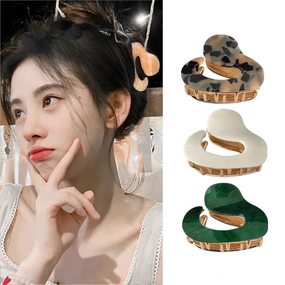 กิ๊บติดผมใหม่หมวกคลิปฉลามขนาดเล็กคลิปครึ่งผูกของผู้หญิงด้านหลังศีรษะ