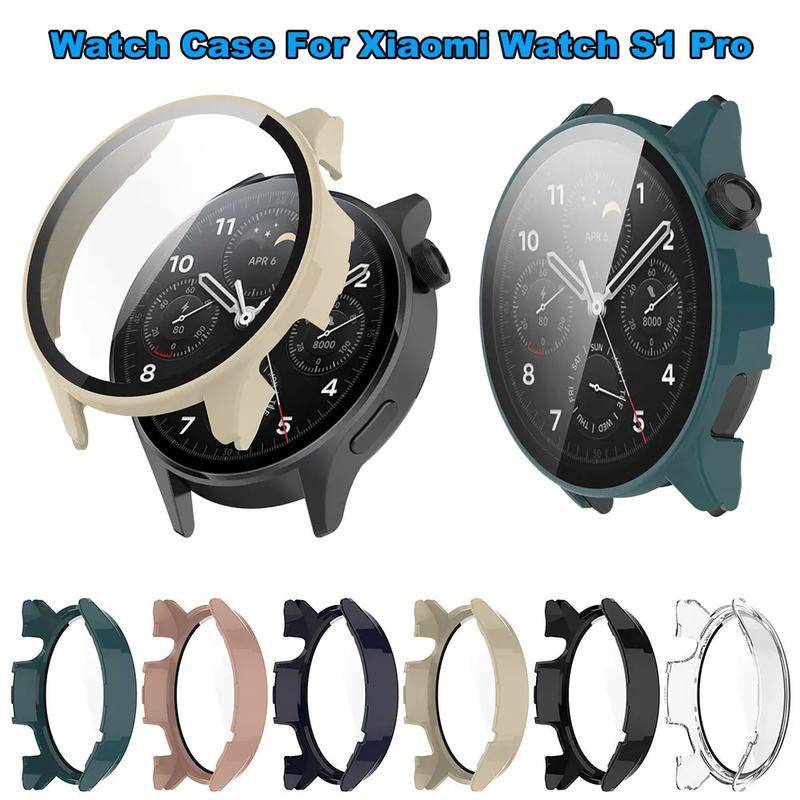 สําหรับ Xiaomi Watch S1 Pro S2 Mi Watch Lite 3 สมาร์ทวอท์ชหน้าจอกันชนกรอบนาฬิกาฝาครอบฟิล์มนิรภัย