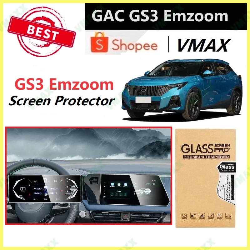 GAC GS3 Emzoom 2023 ตัวป้องกันหน้าจอเข้ากันได้กับ GAC GS3 Emzoom 2023 VMAX