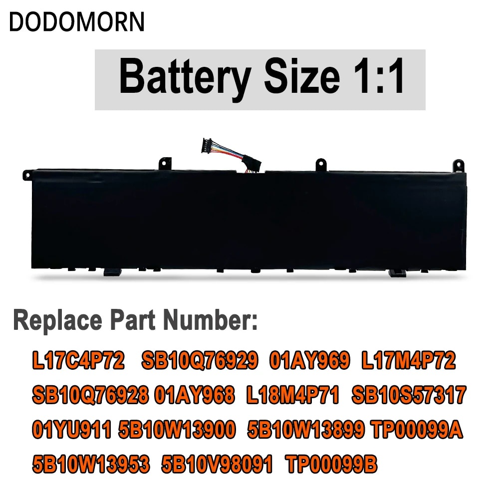 New แบตเตอรี่ L17C4P72 For Lenovo ThinkPad X1 Extreme Gen 1 2 For ThinkPad P1 1st 2nd Gen 01AY968 01