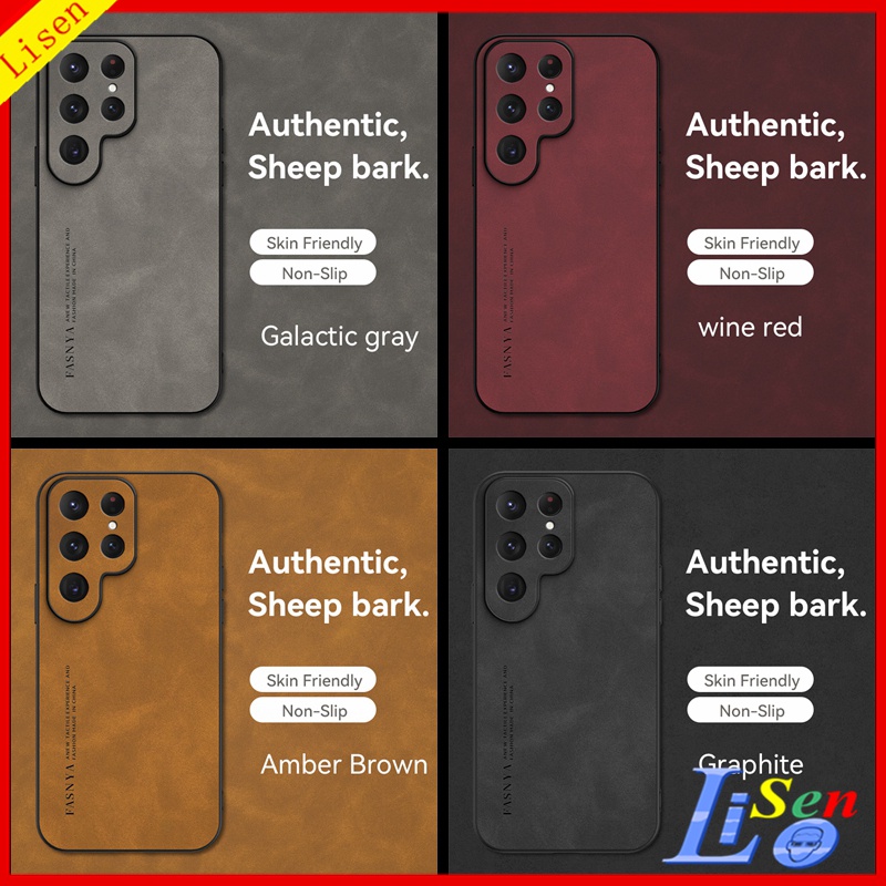 เคส Samsung S24 Ultra S23 S22 S21 Ultra เคสโทรศัพท์มือถือหนัง แฟชั่น สําหรับ YBPB
