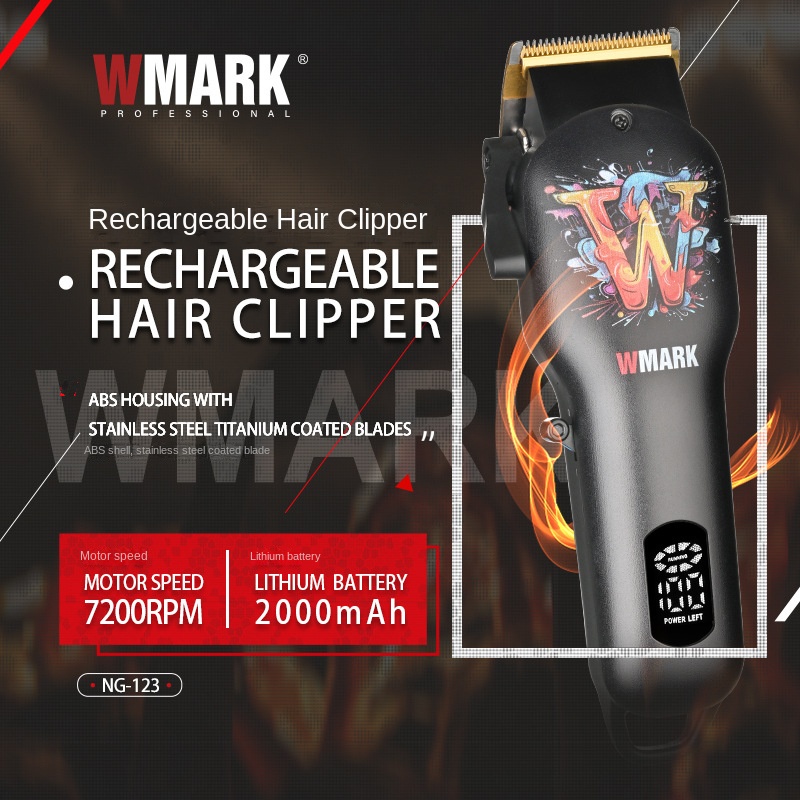 Wmark ปัตตาเลี่ยนไฟฟ้า NG-123 หัวน้ํามัน สําหรับร้านทําผม