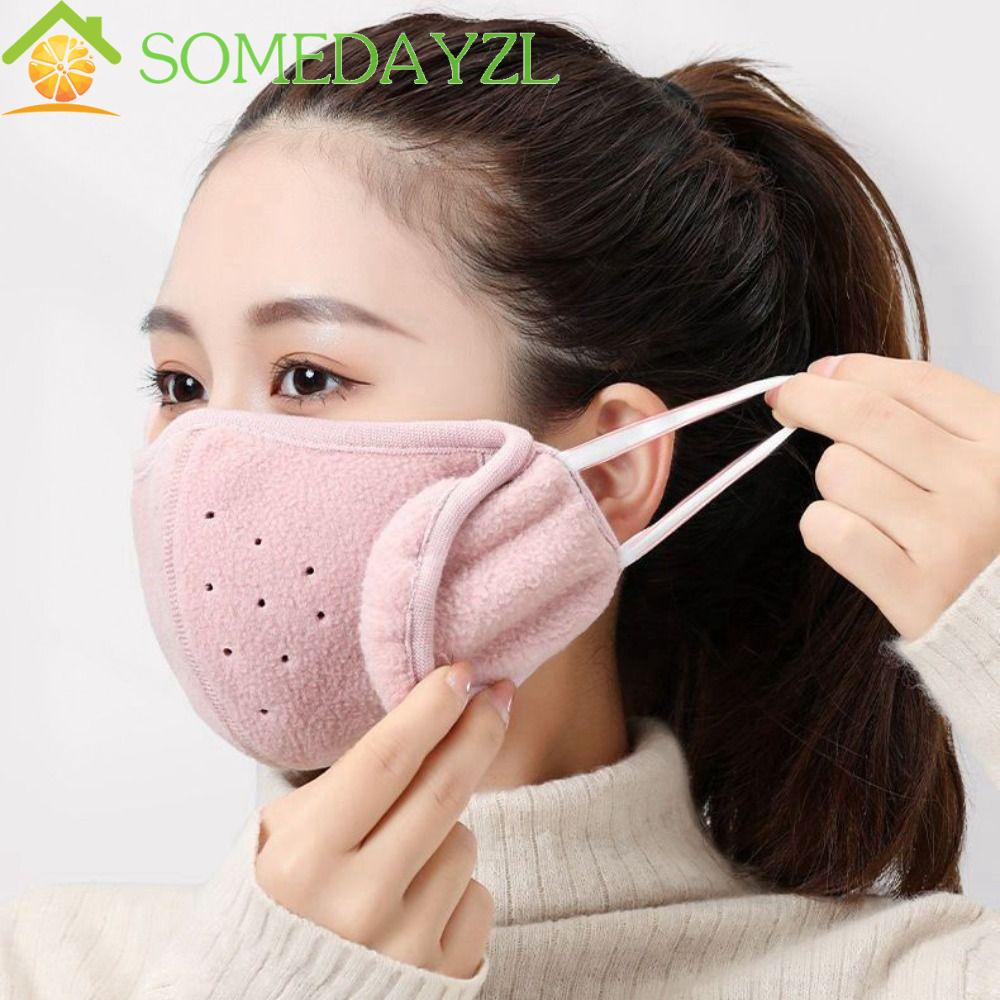 Somedayzl หน้ากากปิดหู กันลม กันฝุ่น สร้างสรรค์ ขนแกะ ให้ความอบอุ่น ฤดูหนาว สําหรับผู้หญิง