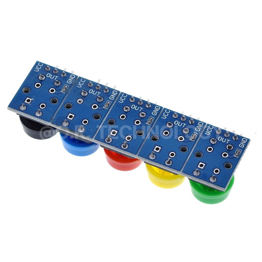 AH005 (1ชุด 5ชิ้น) โมดูล สวิทช์ปุ่มกด 5 สี Tactile Switch Module 5 Color โมดูลปุ่มกด สวิทช์ ปุ่มกด Push Button Switch
