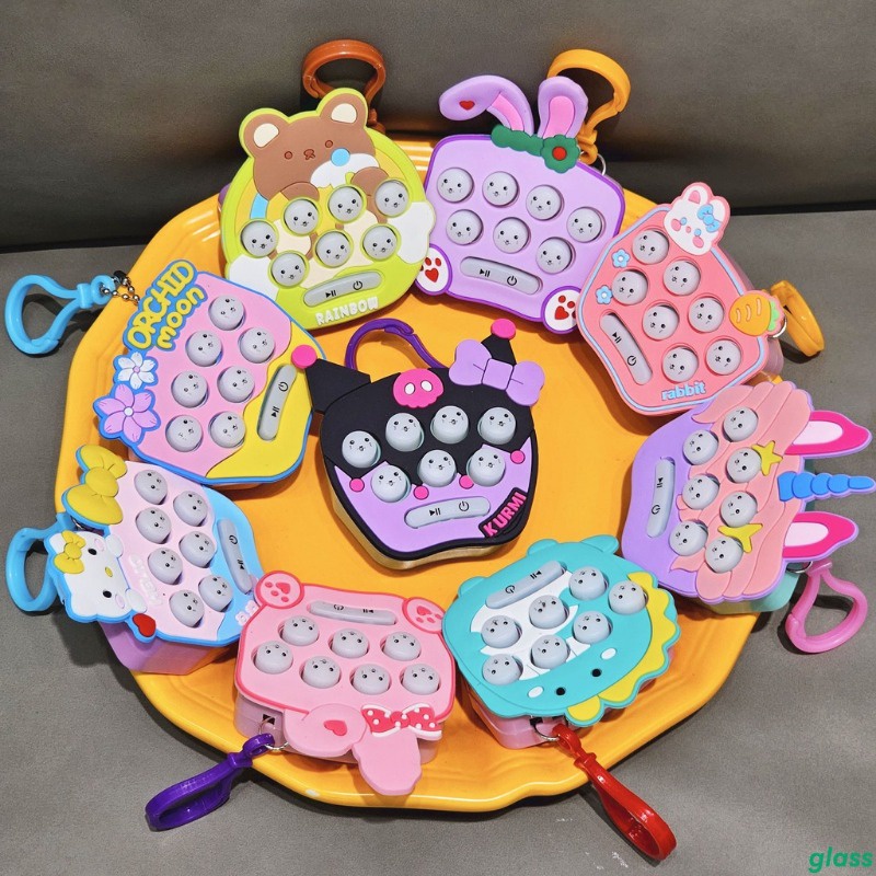 Kuromi Melody Mini Whack-a-mole เกมคอนโซลเด็ก Gamepad Pop It Fall ทนพวงกุญแจ Creative Decompression ปริศนาเกมเครื่อง