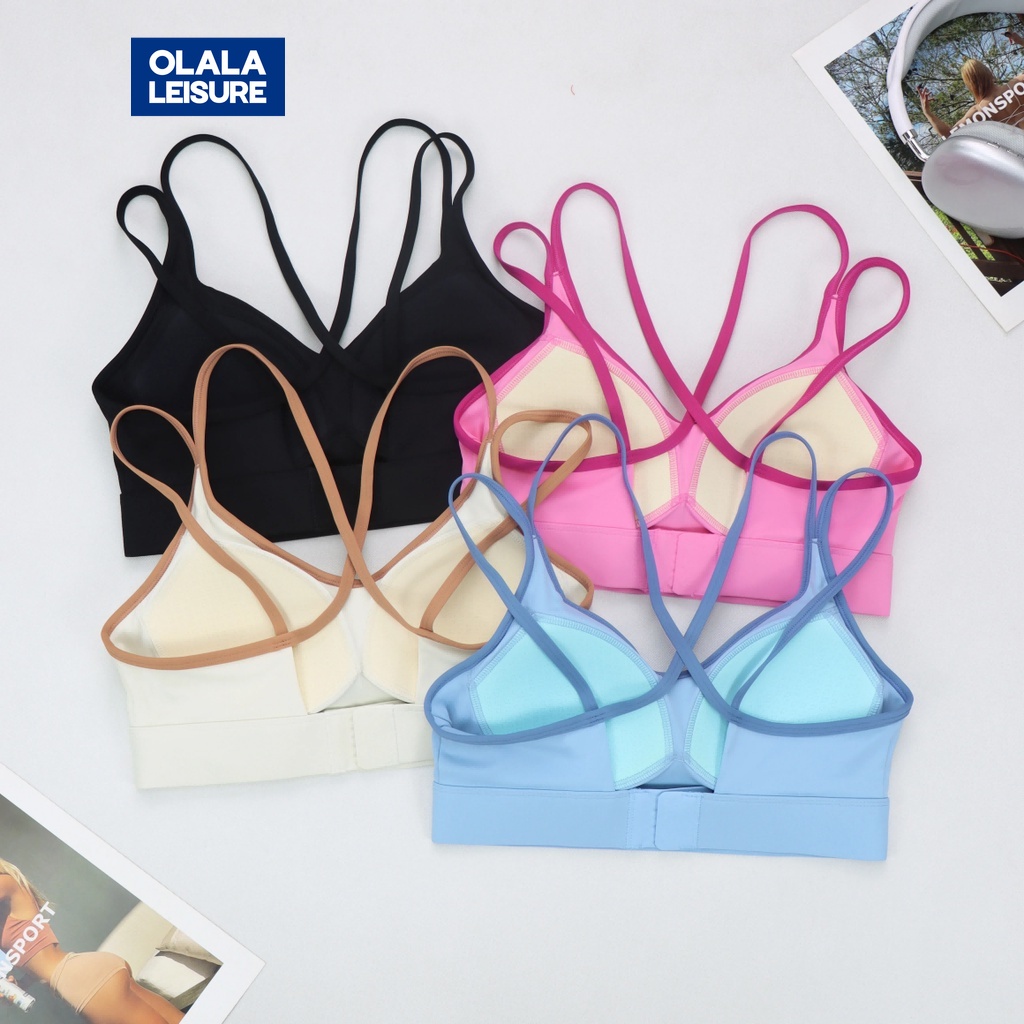 OLALA LEISURE ชุดชั้นในสปอร์ตบรา กันกระแทก สไตล์ใหม่ เหมาะกับฤดูร้อน สําหรับผู้หญิง