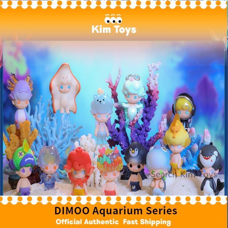 【🚚จัดส่งภายใน 72 ชั่วโมงครับ/ค่ะ🚚】popmart DIMOO Aquarium Series Doll Garage Kit Blind box Polar bear Anglerfish Sea Butterfly Coral  ชุดกล่องสุ่มตุ๊กตาหมีขั้วโลก ปลากะพงทะเล ผีเสื้อ