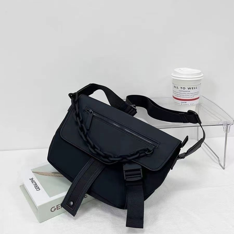 Zara2023 ใหม่ กระเป๋าสะพายไหล่ สะพายข้าง สายโซ่ ความจุขนาดใหญ่ แฟชั่นสําหรับผู้ชาย