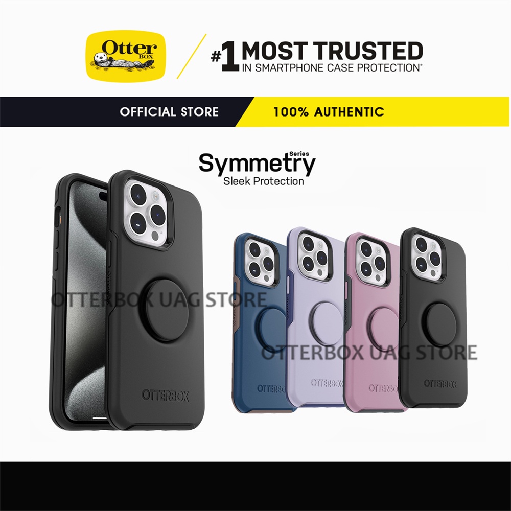 OtterBox Otter + Pop Symmetry Series สําหรับ iPhone 15 Pro Max / 15 Pro / 15 14 Plus / 15 / 14 13 Pro Max / 14 13 Pro / 12 Mini / 12 11 Pro Max / 12 11 Pro / 12 11 เคสโทรศัพท์