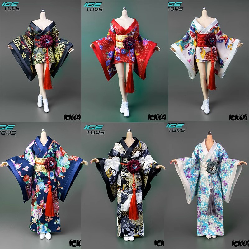 Ice TOYS IC1004 1/6 เสื้อคลุมอาบน้ํากิโมโน ตัวยาว สไตล์ญี่ปุ่น สําหรับผู้หญิง
