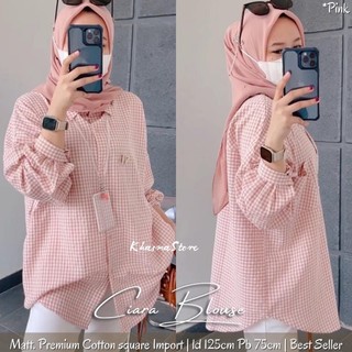 Kemeja Wanita Blouse Atasan Wanita / Ciara Blouse / Atasan Wanita Motif / Kemeja Wanita Bahan Katun Import / Blouse Wanita Polos / Atasan Wanita Kekinian