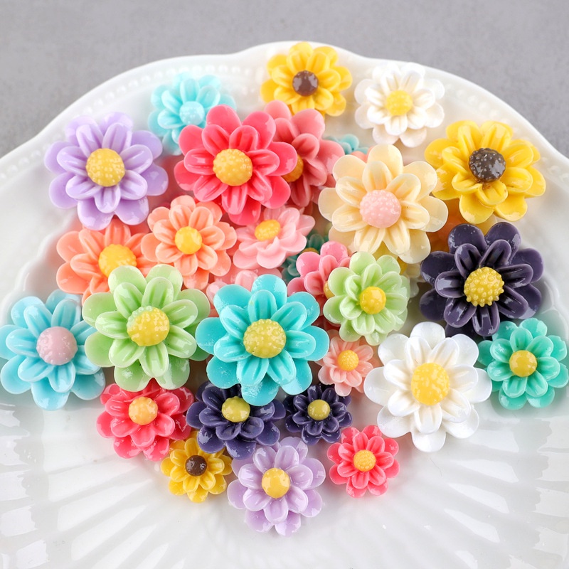กิ๊บติดผมเรซิ่น รูปดอกคามิเลีย ด้านหลังแบน DIY สําหรับทําเครื่องประดับ 10 ชิ้น ต่อชุด