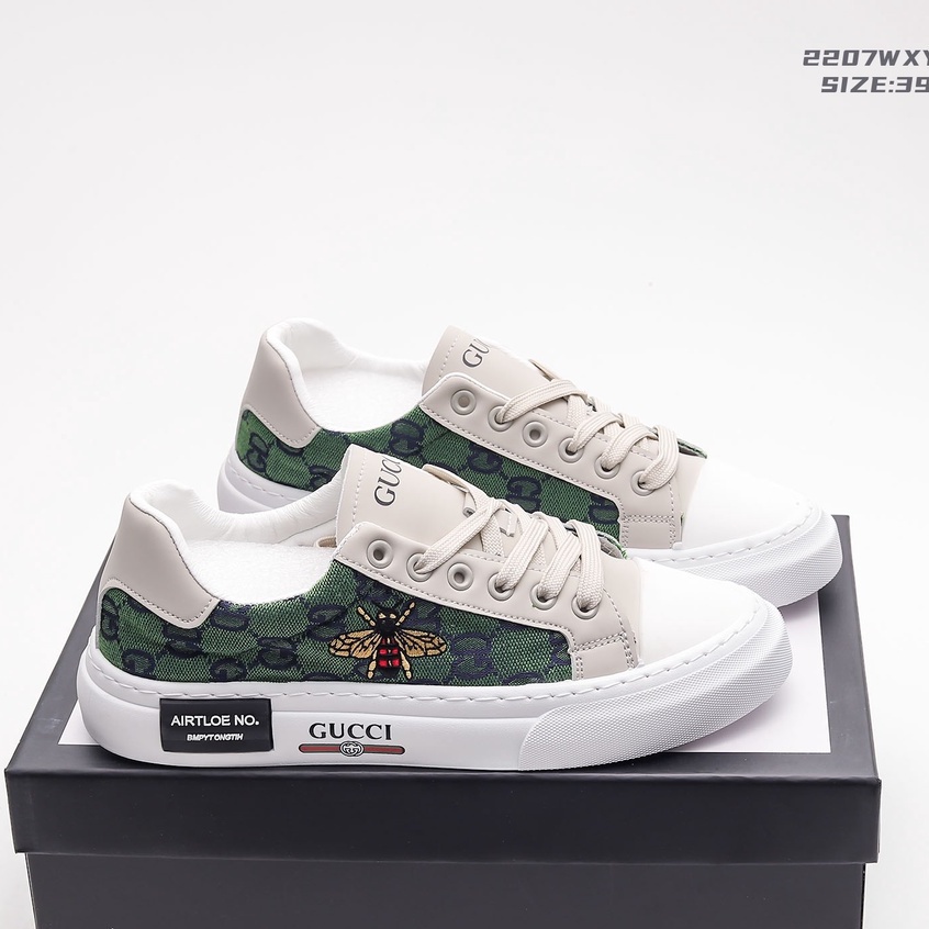 Gucci TENNIS 1977 PRINT SNEAKER Canvas Retro รองเท้าผ้าใบลำลอง