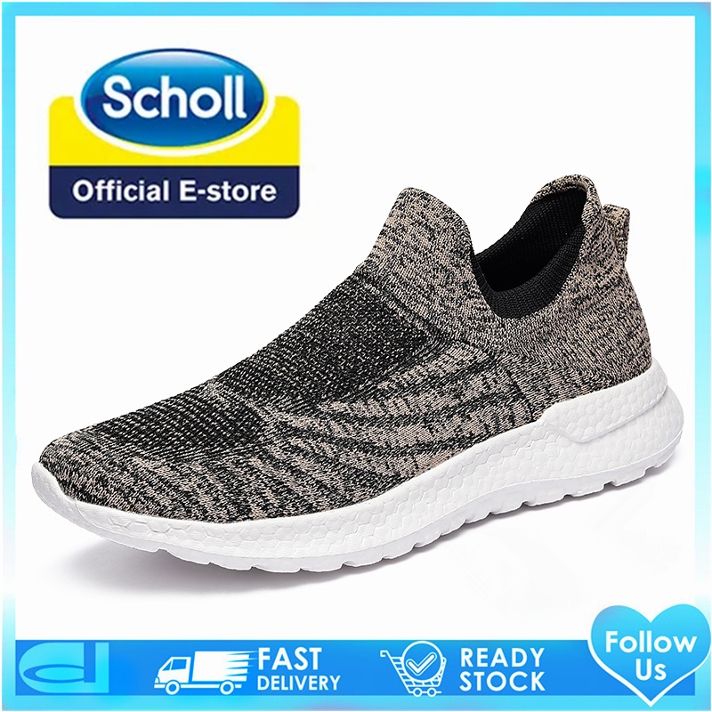 รองเท้ากีฬา scholl ส้นแบน แบบสวม สไตล์เกาหลี สําหรับผู้ชาย