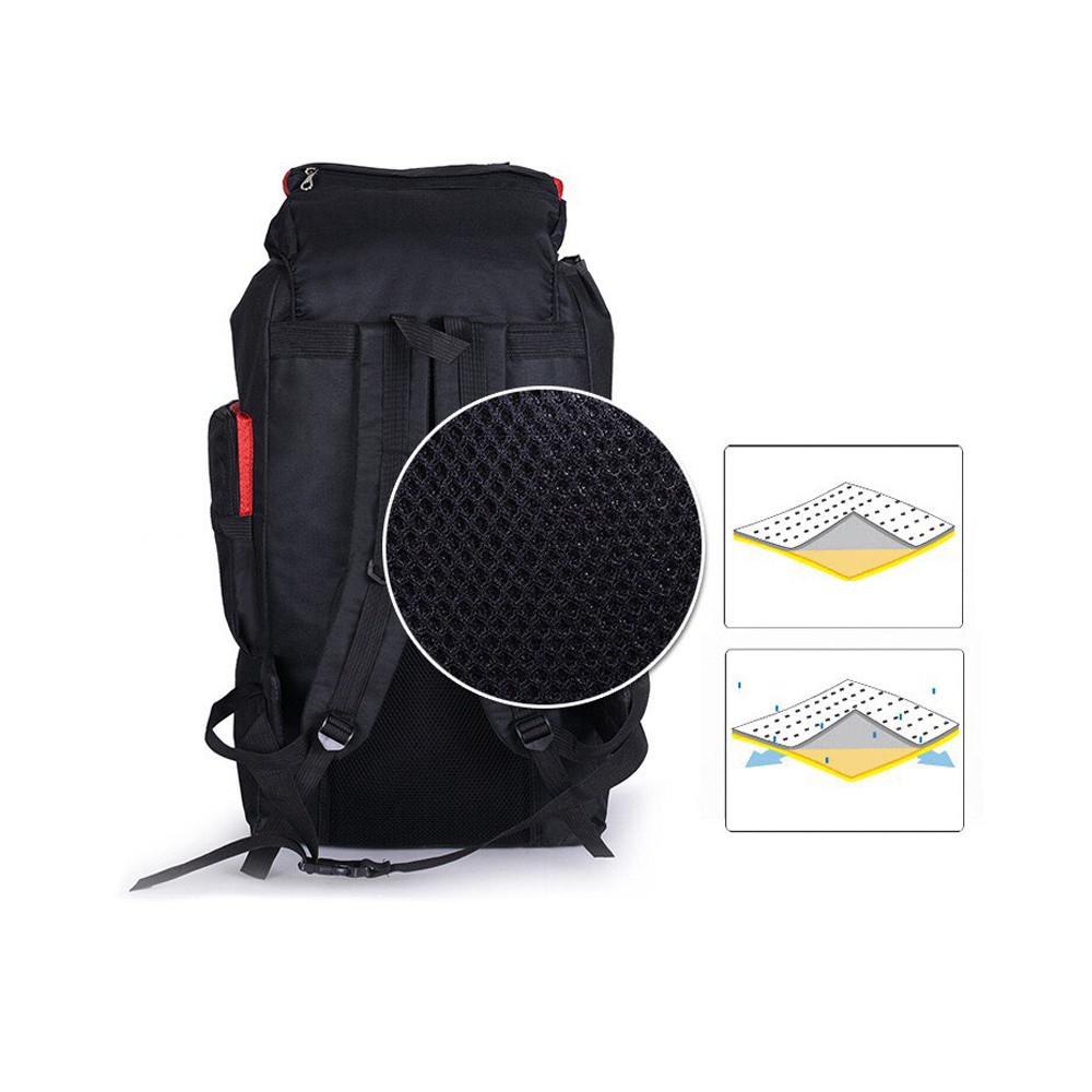 💥พร้อมส่ง 24 ชม มีหลายสี💥กระเป๋าเป้ใส่เดินทางขนาด 80ลิตร  Backpack  ใบใหญ่ กันน้ำ น้ำหนักเบา มีสีดำ สีแดง สีกรม