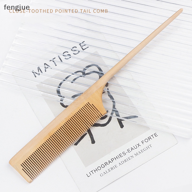 Fengjue หวีไม้ไผ่ธรรมชาติ ป้องกันไฟฟ้าสถิตย์ หวีส้อมแอฟริกา สําหรับผู้หญิง 1 ชิ้น - รูปที่ 6