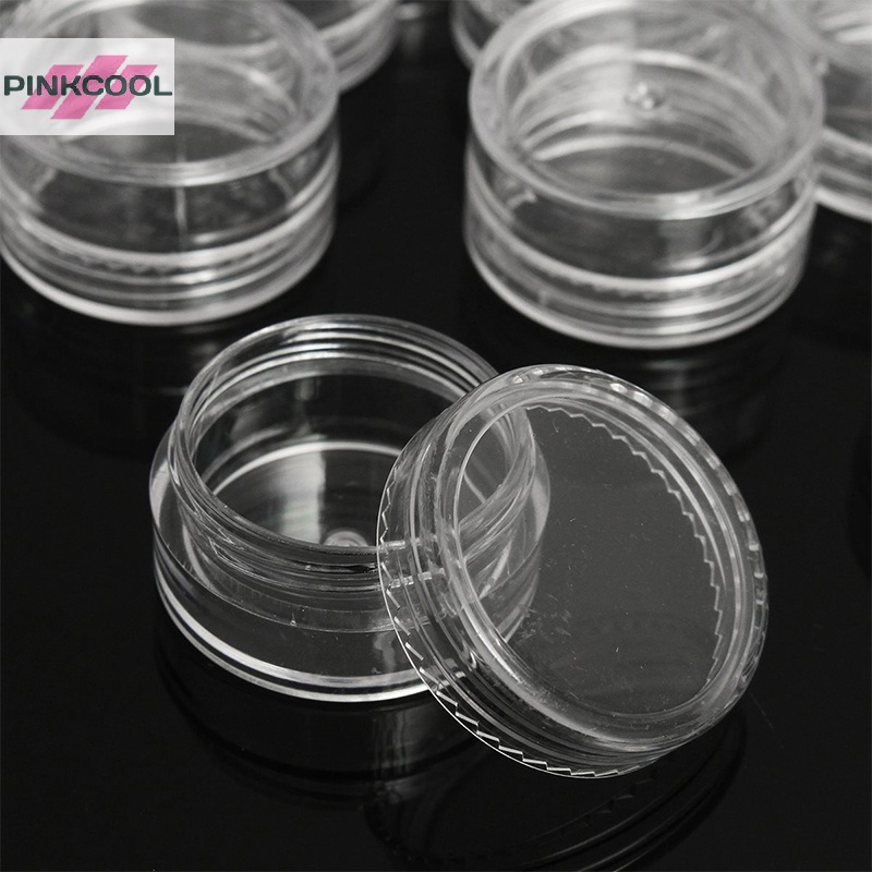 Pinkcool กระปุกใส ขนาดเล็ก สําหรับใส่ครีม เครื่องสําอาง 50 ชิ้น
