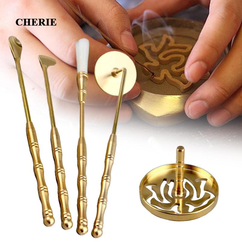 ชุดเครื่องมือทําผงทองเหลือง แบบพกพา สไตล์จีน สําหรับวันหยุด 5 ชิ้น