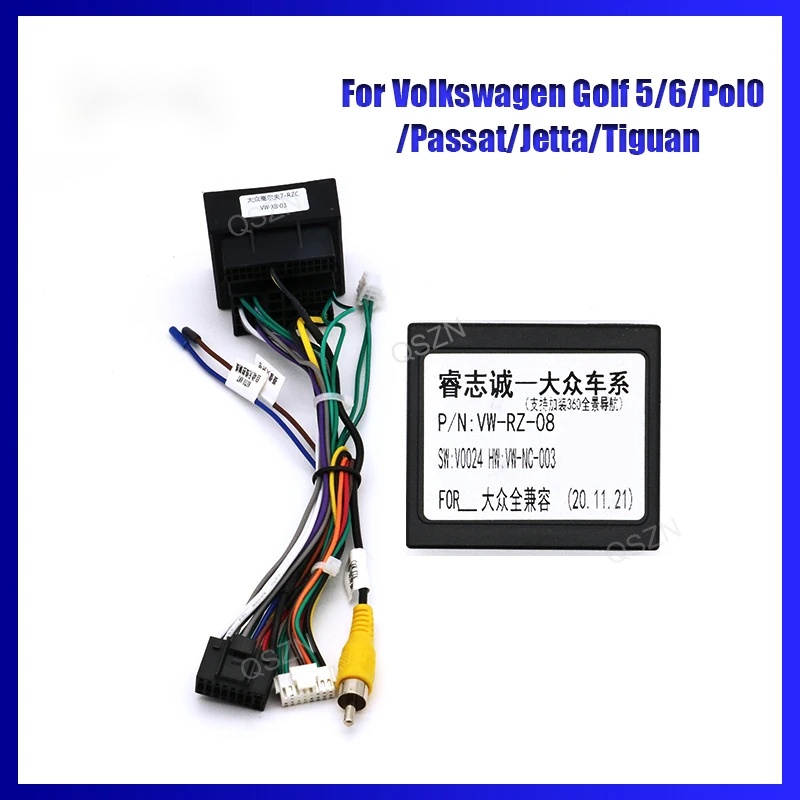 Raise VW-RZ-08 กล่องแคนบัส สําหรับ Android Volkswagen Golf 5 6 Polo Passat Jetta Tiguan สายไฟวิทยุรถ