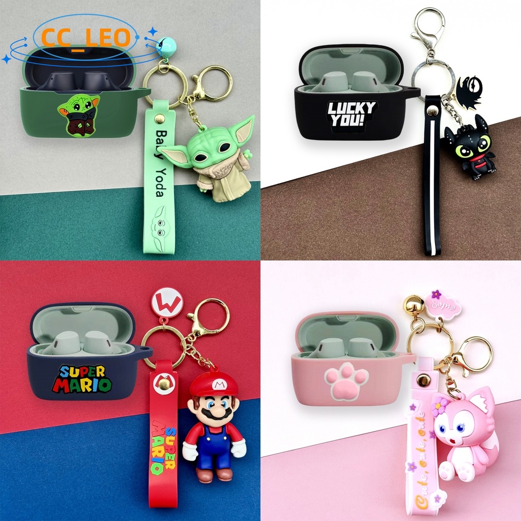 For Jabra Elite 4 Active Case Cartoon Night Fury Keychain Pendant Jabra Elite 3 / Elite 2 Silicone S