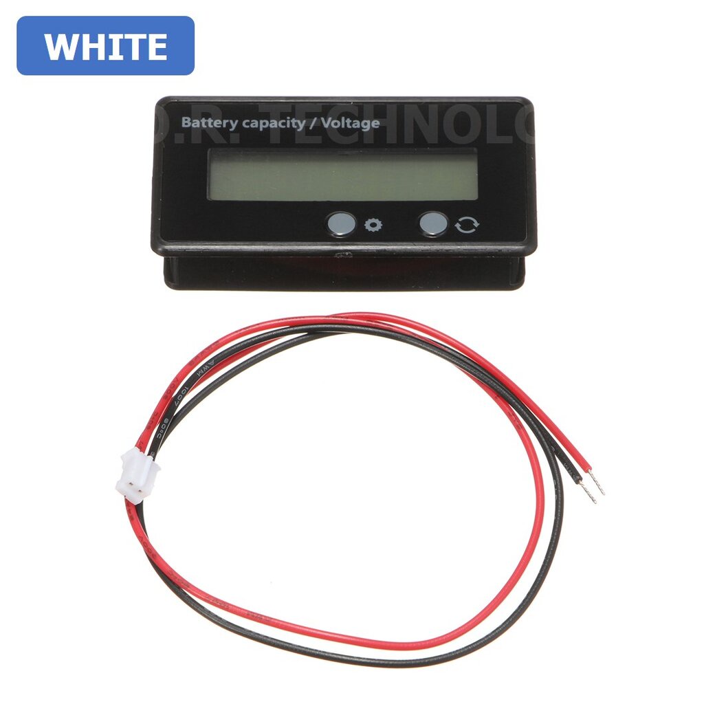 IB046 หน้าจอวัดแบตเตอรี่ สีขาว WHITE 12V-84V Lead-Acid รูปที่ 4
