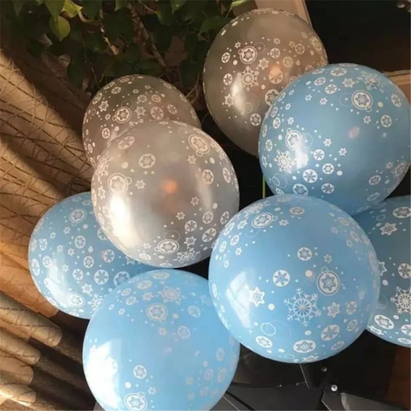 ลูกโป่งยาง รูปเกล็ดหิมะ น้ําแข็ง และหิมะ ขนาด 12 นิ้ว สําหรับตกแต่งปาร์ตี้คริสต์มาส ปีใหม่ 10 ชิ้น - รูปที่ 6