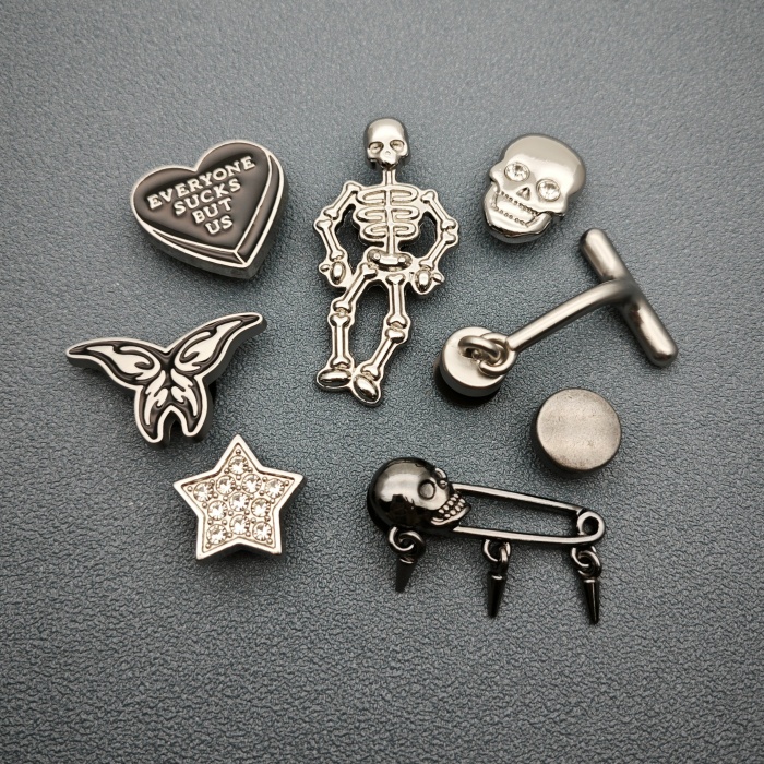 jibbitz for crocs Metal Punk Skull crocs jibbitz crocs charms crocs accessories jibitz crocs jibbitz for crocs set